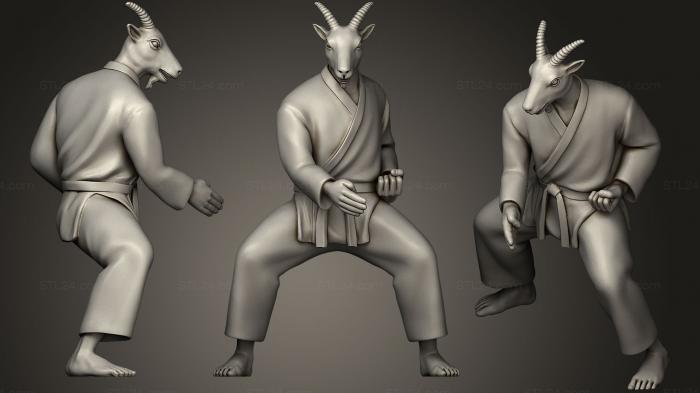 Figurines simple (Karate Goat Chop, STKPR_0735) 3D models for cnc